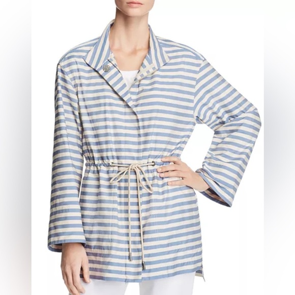Lafayette 148 New York Jayna Striped Drawstring Jacket Multi Size XL NWT - Picture 1 of 8